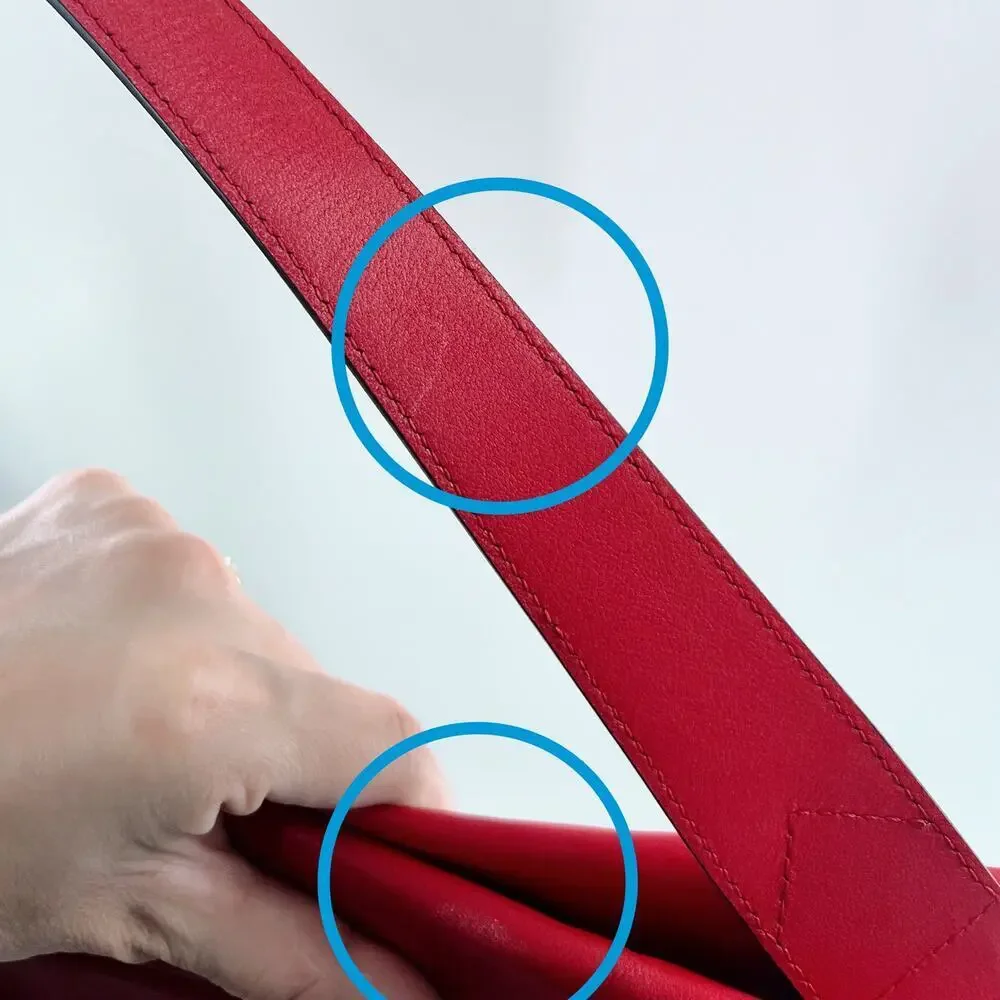 Givenchy Red Leather Shoulder Hand Bag Purse - Picture 6 of 10